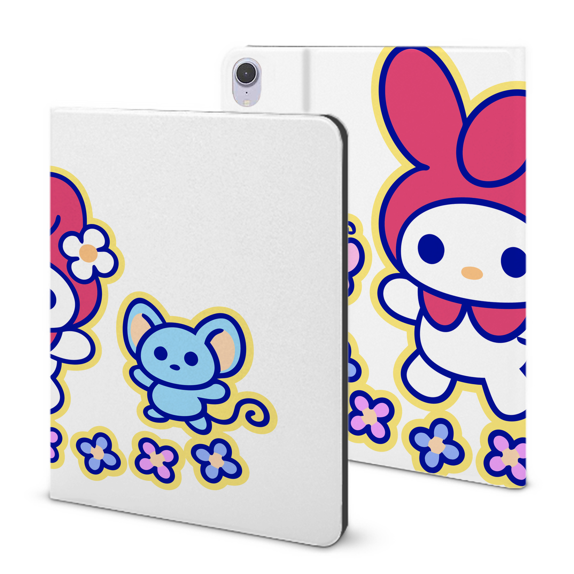 （画像用） Hello Kitty ハローキティ IPad ケース ブック型 PUレザー TPU 耐衝撃 軽量 薄型 ペン収納なし 全面保護 IPad 各モデル対応